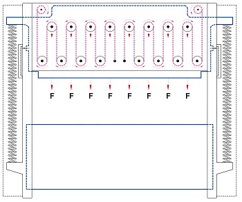 Système de poulies et de courroie pour éviter le bombage