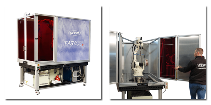 Cellule de soudage EasyArc fermée et ouverte