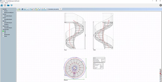 Plan de production d'escalier