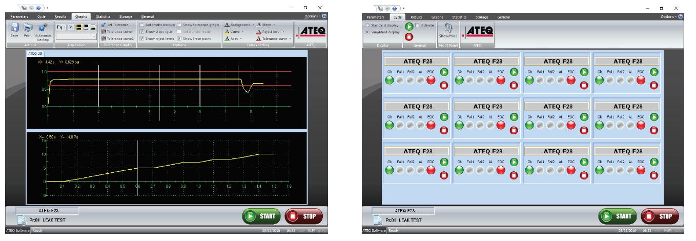 Système pour la détection de fuite pour le contrôle de production