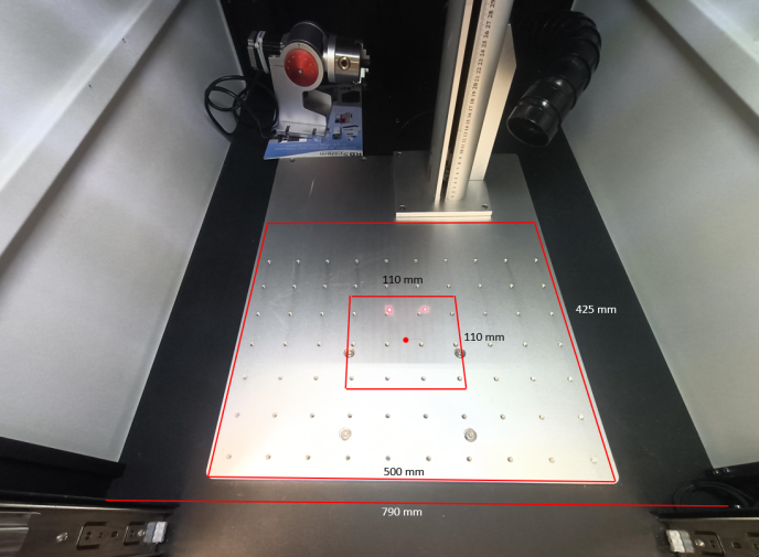 Photo des dimensions de la machine