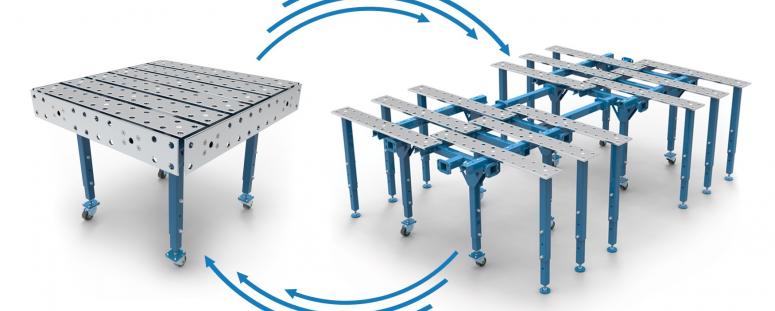 Tables de bridage et de soudage à lames Modulables