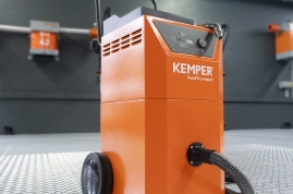 VacuFil Compact, un appareil d'aspiration haute dépression, peut être utilisé sur des postes de travail changeants.